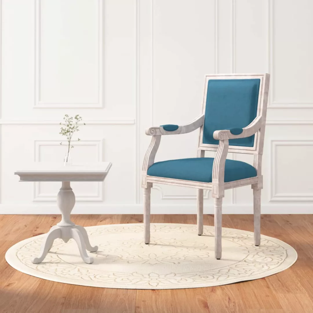 Vidaxl Sessel Blau 54x59x99 Cm Samt günstig online kaufen