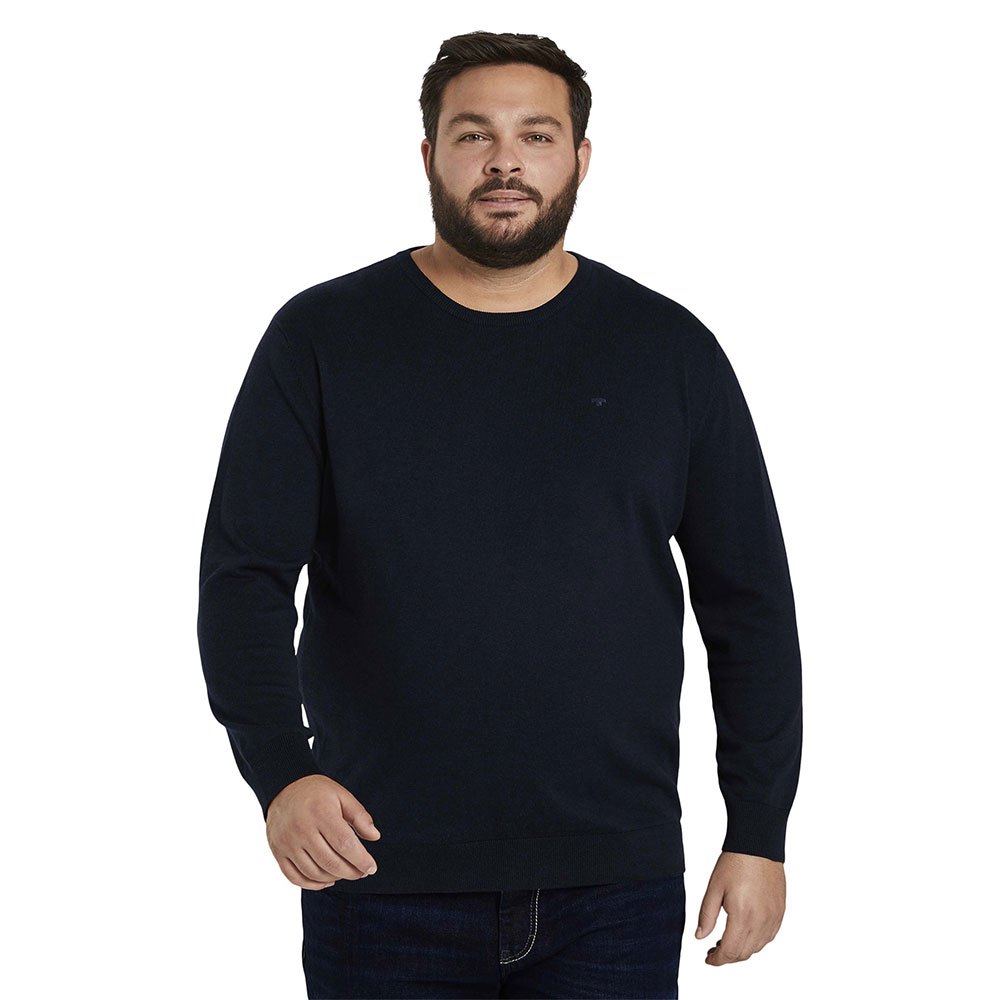 Tom Tailor Pullover 3XL Knitted Navy Melange günstig online kaufen