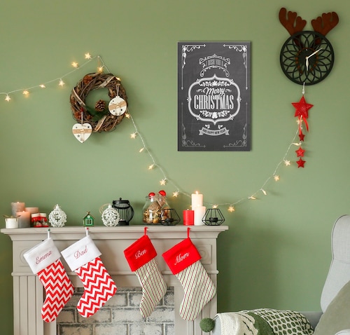 queence Metallbild "Wish you a Merry Christmas", (1 St.), Stahlschilder günstig online kaufen