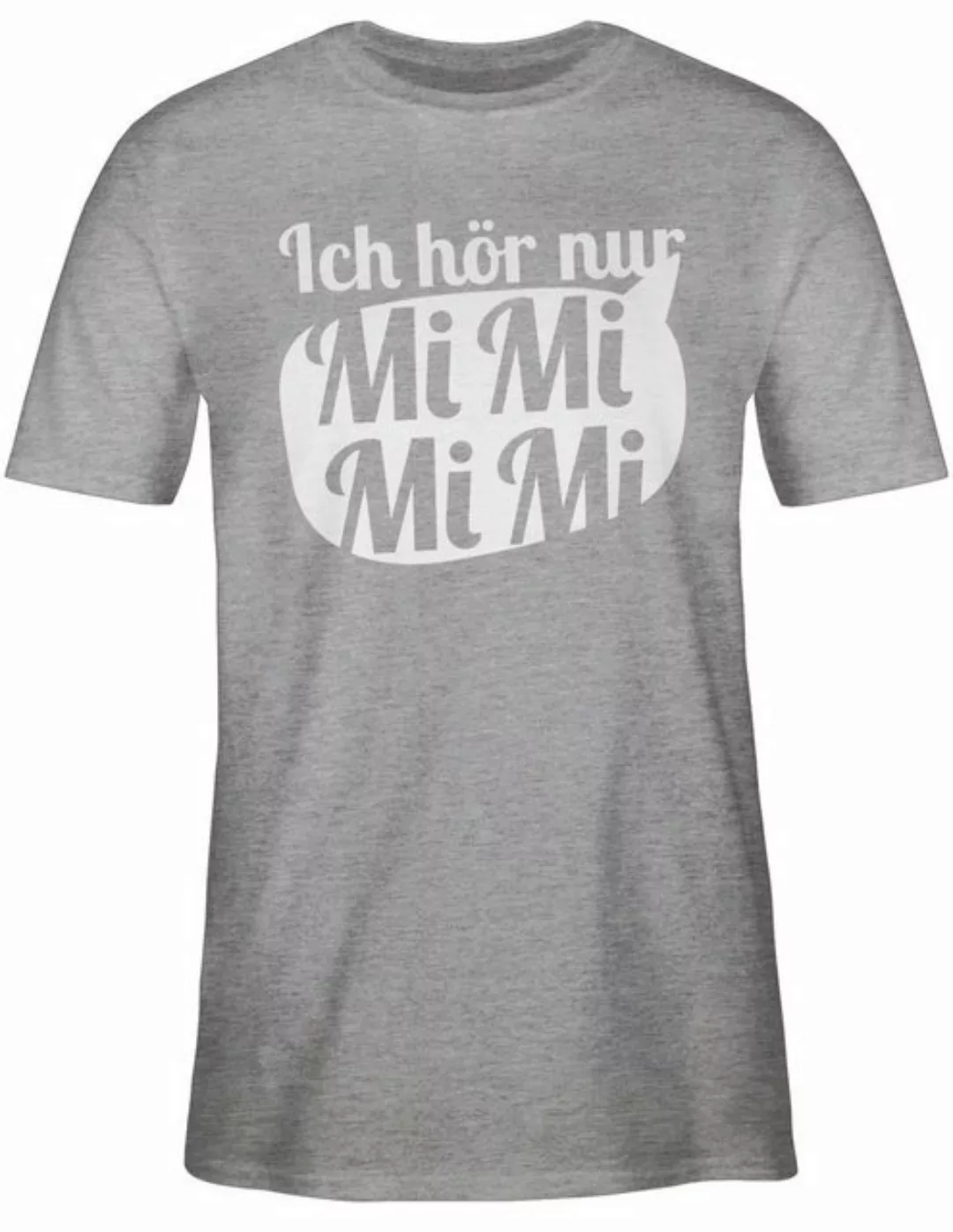 Shirtracer T-Shirt Ich hör nur MIMIMI mit Sprechblase - weiß Sprüche Statem günstig online kaufen