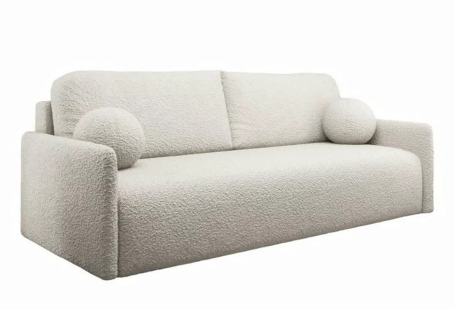 Compleo Schlafsofa kleine mit Bettkasten STYLO, Polstersofa, Breite: 206 cm günstig online kaufen