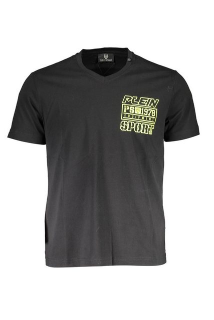 PLEIN SPORT T-Shirt Stilvolles Herren V-Ausschnitt T-Shirt in Schwarz günstig online kaufen