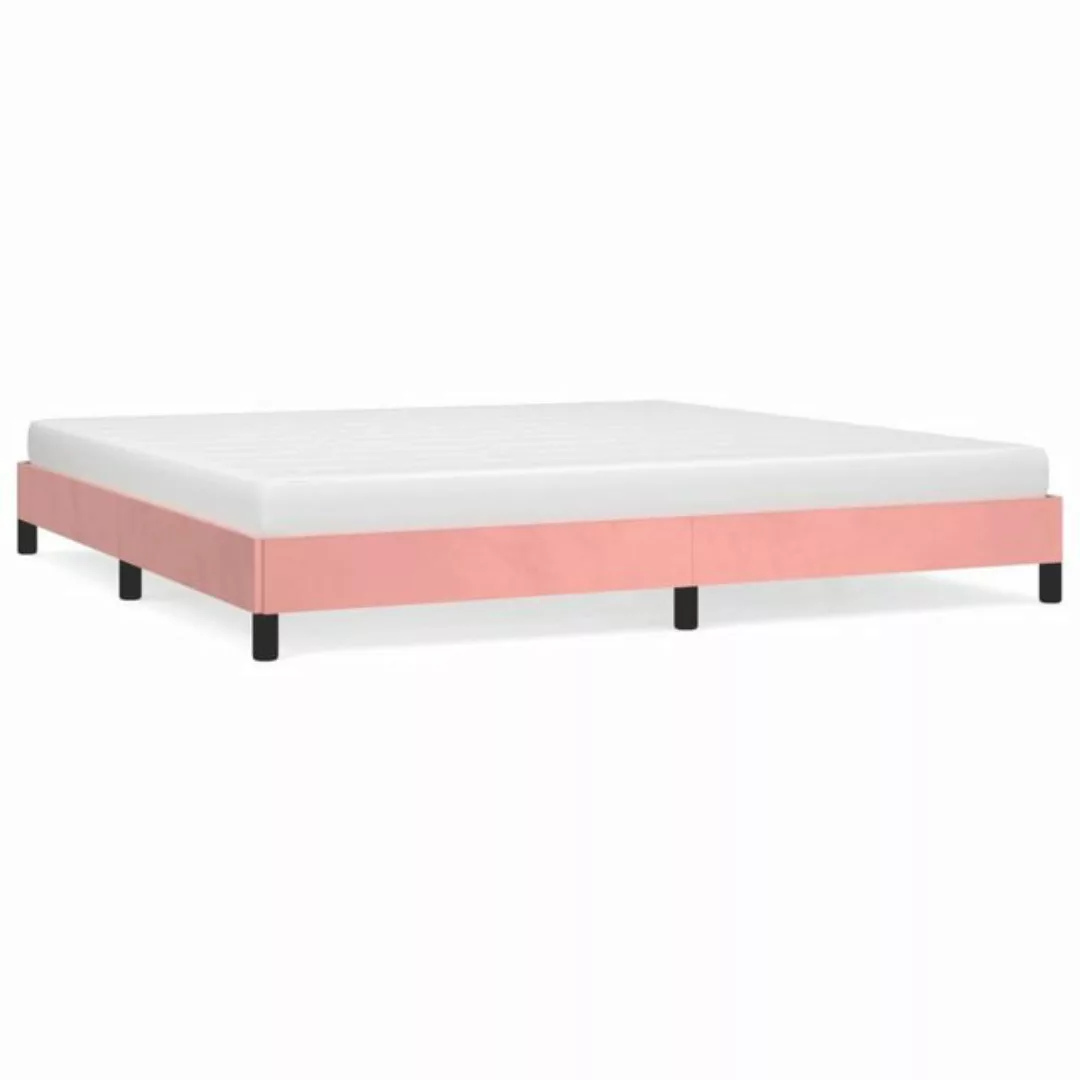 furnicato Bett Bettgestell Rosa 200x200 cm Samt günstig online kaufen