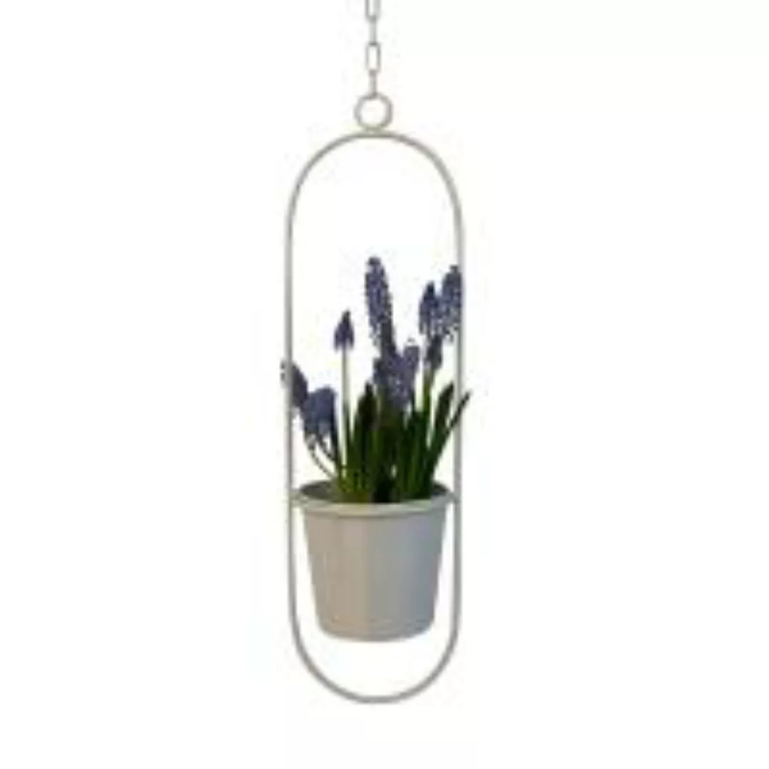 Hängetopf, Dekoring mit Blumentopf "Hanging Garden" Oval, weiß günstig online kaufen