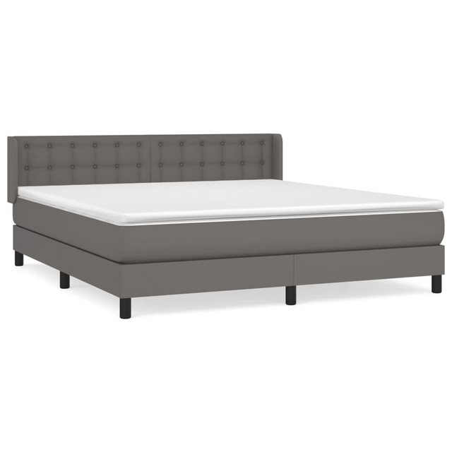 vidaXL Boxspringbett Boxspringbett mit Matratze Dunkelbraun 180x200 cm Stof günstig online kaufen