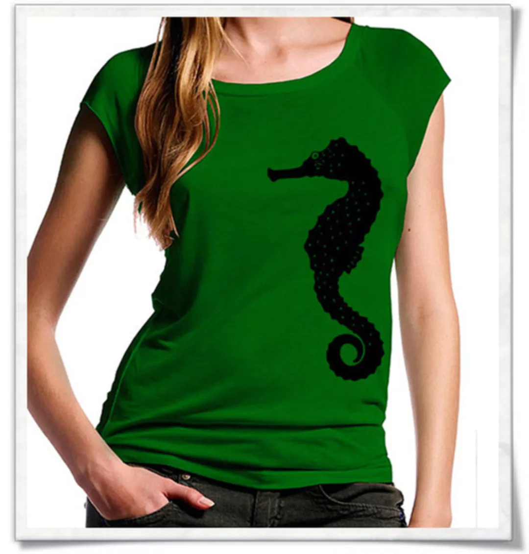 Seepferdchen Bambus T-shirt In Grün günstig online kaufen