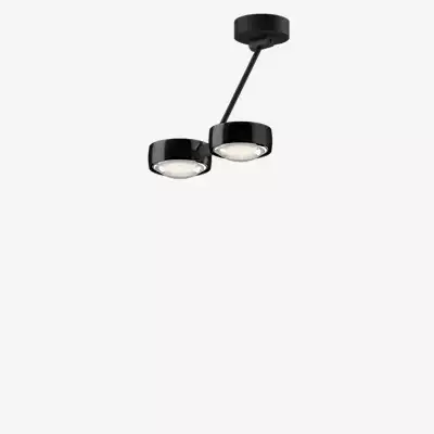 Occhio Sento Soffitto Doppio 30 Up E Deckenleuchte LED 2-flammig, Kopf blac günstig online kaufen