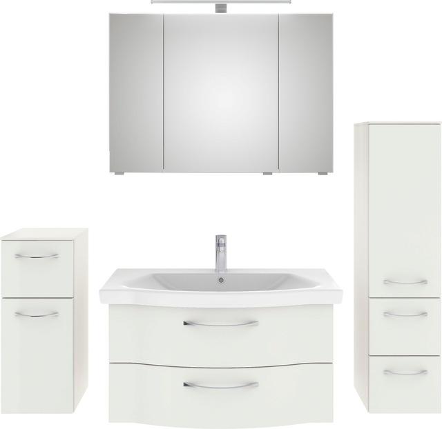Saphir Badmöbel-Set "6005 Sprint 4-teilig, Keramik-Waschtisch mit LED-Spieg günstig online kaufen
