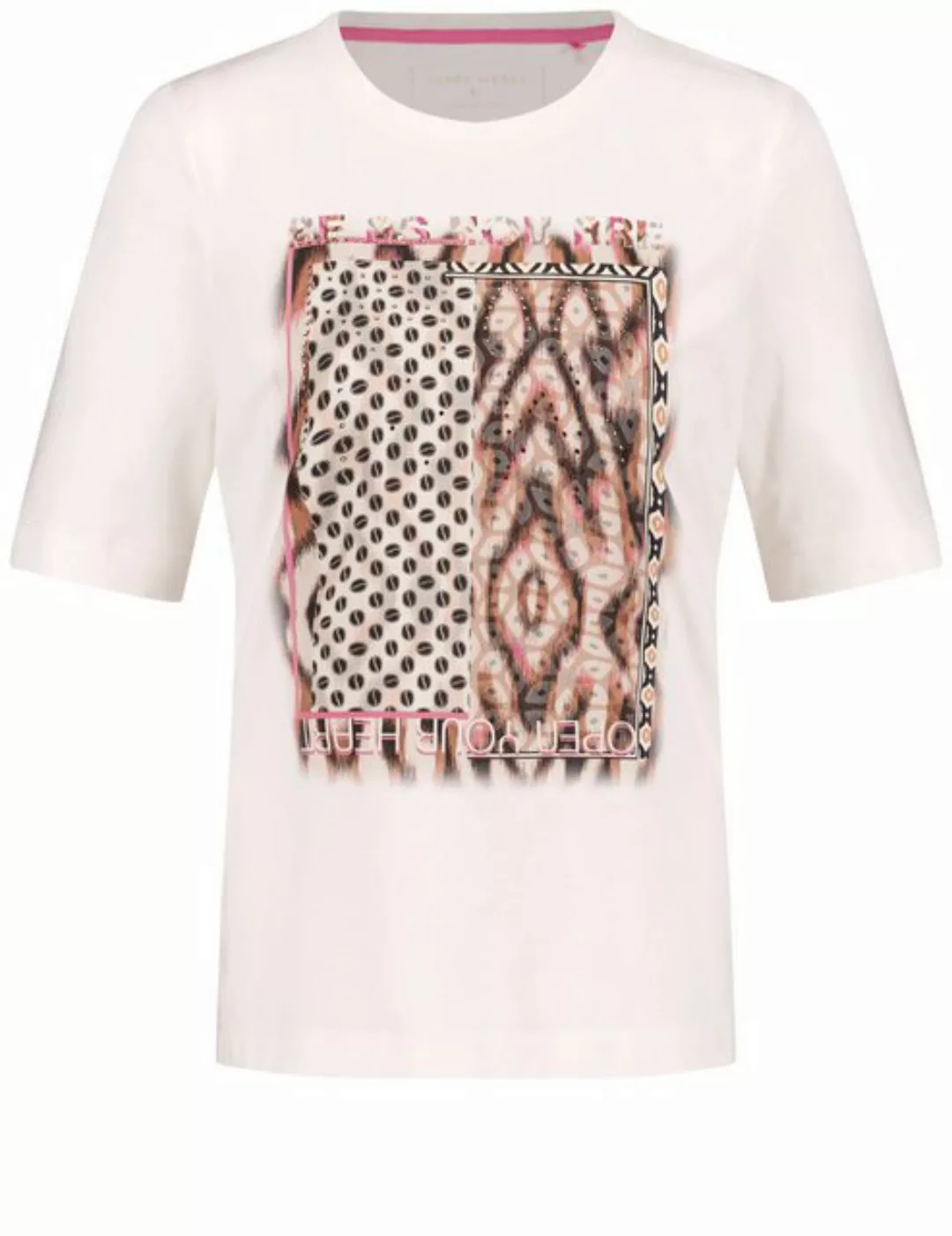 GERRY WEBER Kurzarmshirt Halbarmshirt mit gepatchtem Frontprint günstig online kaufen