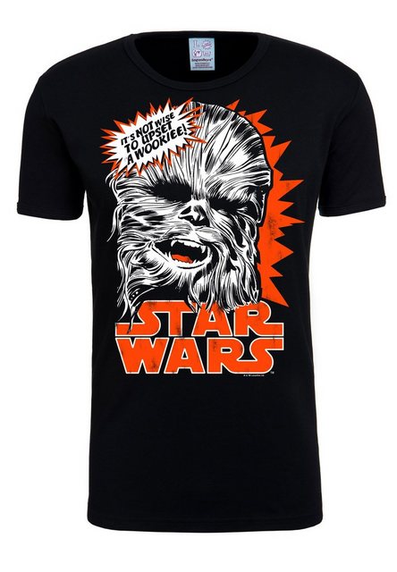 LOGOSHIRT T-Shirt "Chewbacca", mit coolem Wookie-Print günstig online kaufen