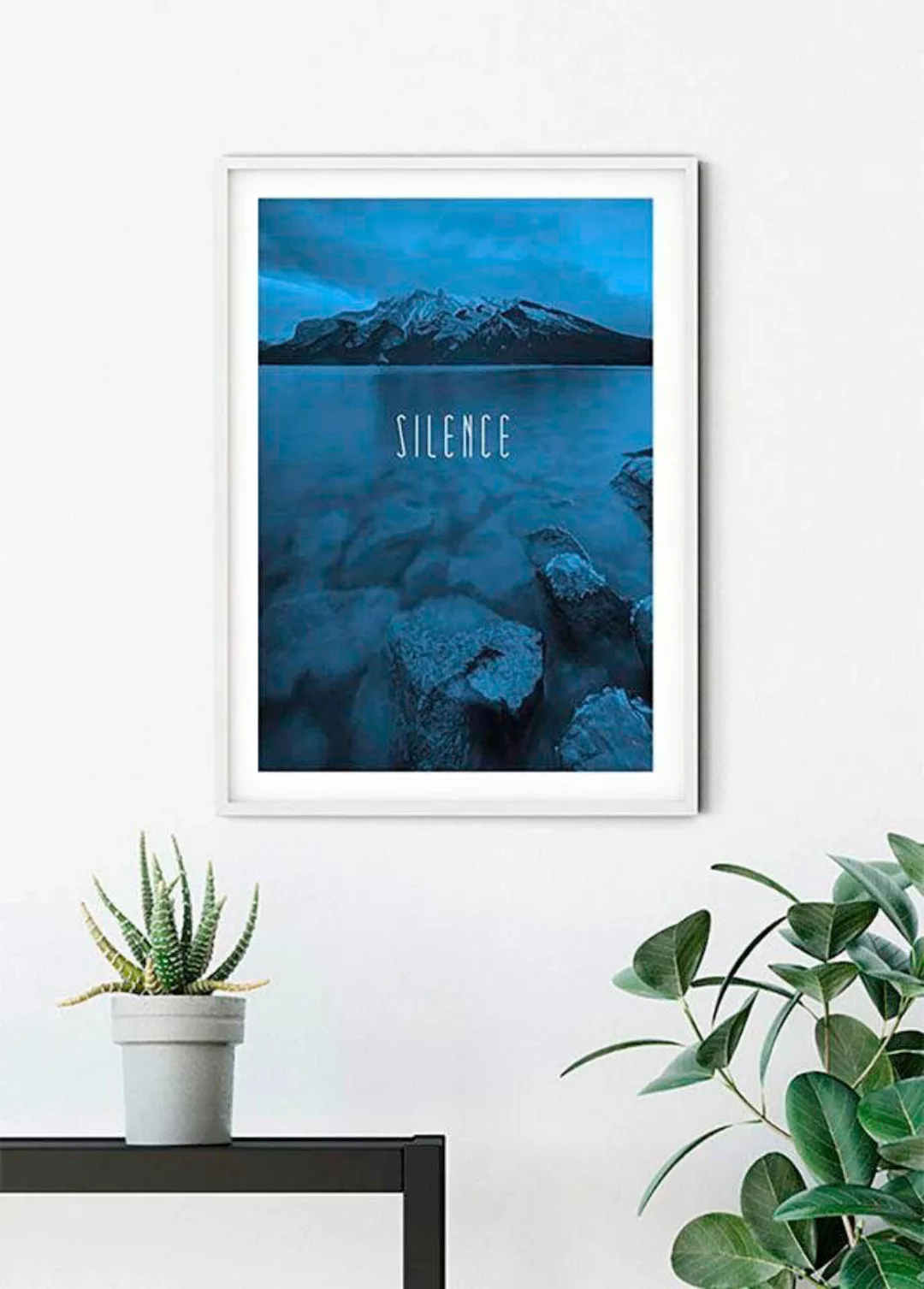 Komar Poster "Word Lake Silence Blue", Natur, (1 St.), Kinderzimmer, Schlaf günstig online kaufen