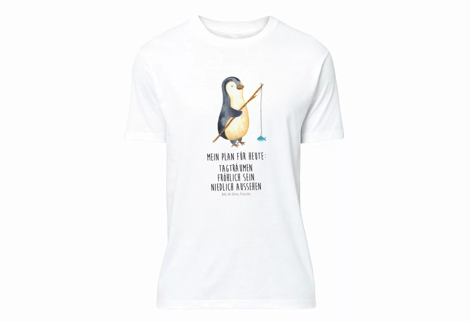Mr. & Mrs. Panda T-Shirt Pinguin Angler - Weiß - Geschenk, Neustart, Plan, günstig online kaufen