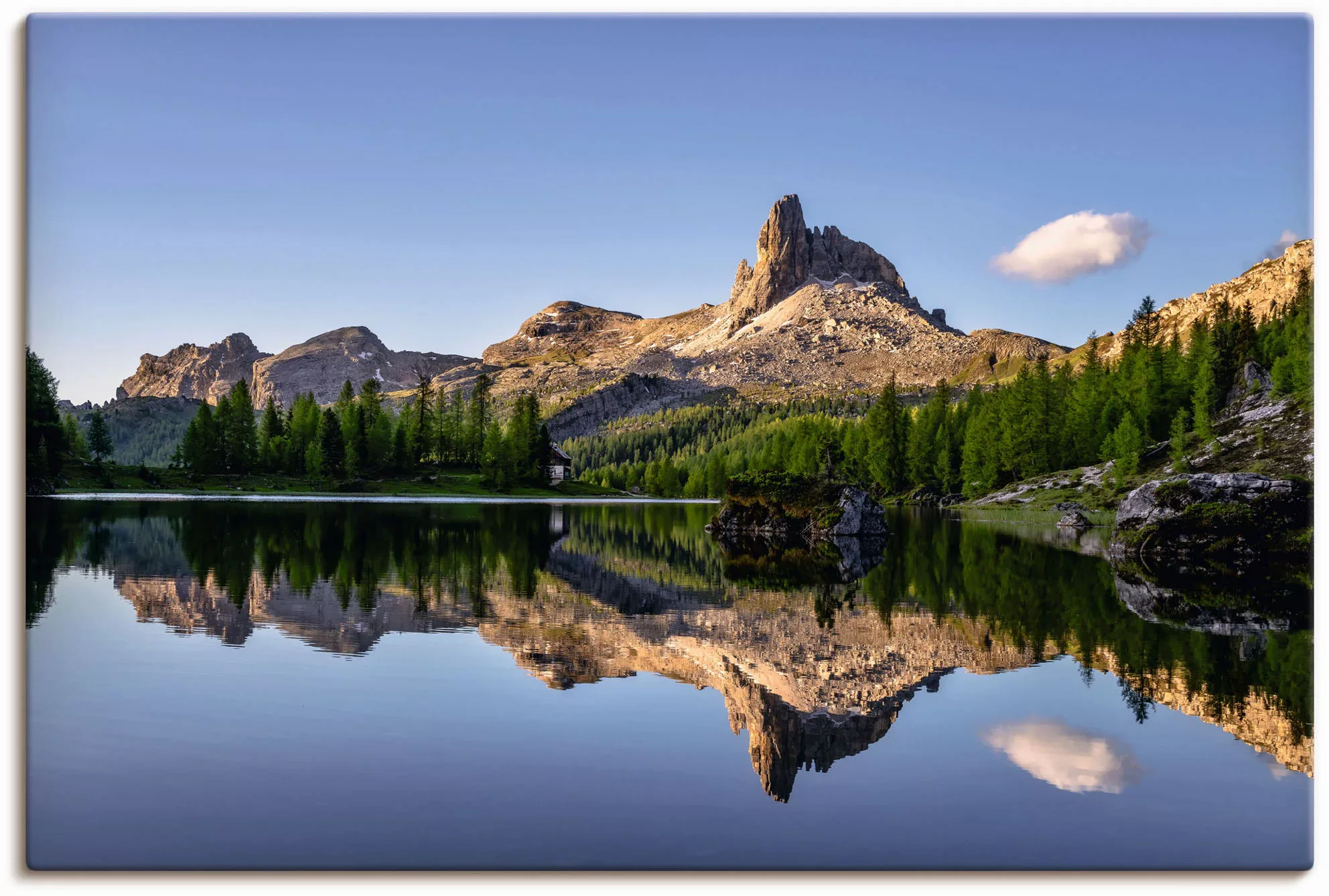 Artland Leinwandbild »Lago Di Federa in den Dolomiten«, Gewässer, (1 St.), günstig online kaufen