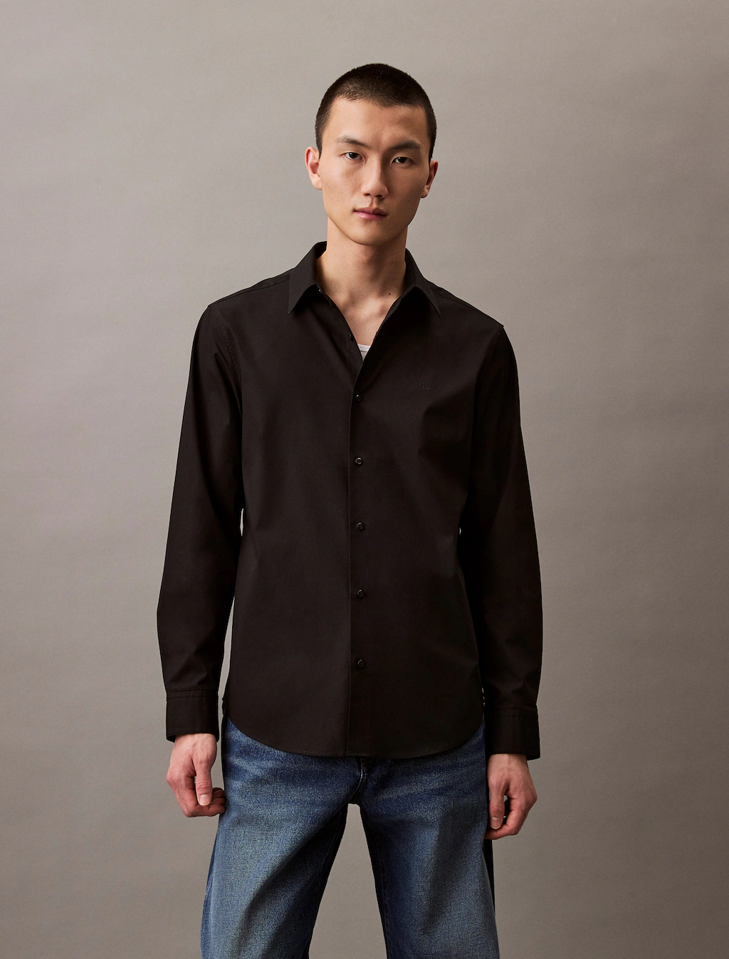 Calvin Klein Businesshemd "LS SOLID STRETCH CLASSIC SHIRT", mit Kentkragen günstig online kaufen