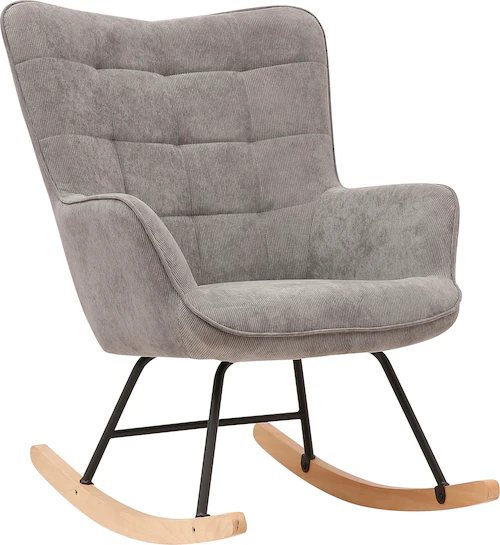 byLIVING Schaukelstuhl »Richie«, 1 St., moderne Metallbeine mit Holzkufe, i günstig online kaufen