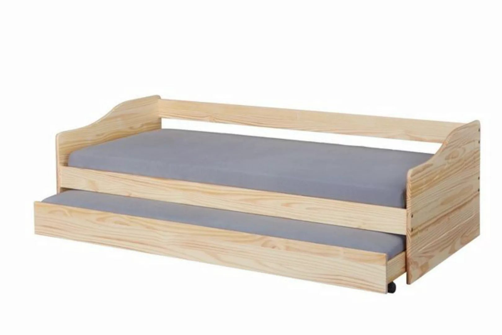 ebuy24 Bett Leonie23 Bett 90x200cm mit 1 ausziehbares Bett nat günstig online kaufen