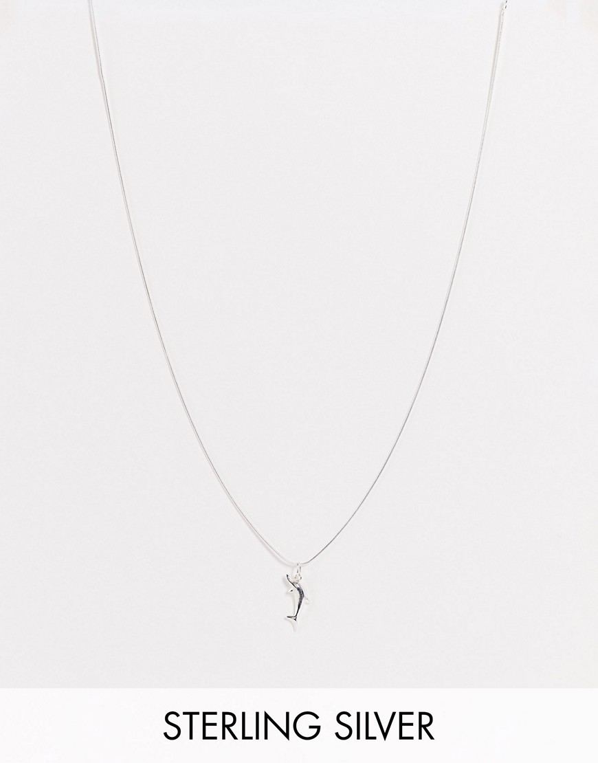 Kingsley Ryan – Halskette aus Sterlingsilber mit Kugelkette und Delfin-Anhä günstig online kaufen