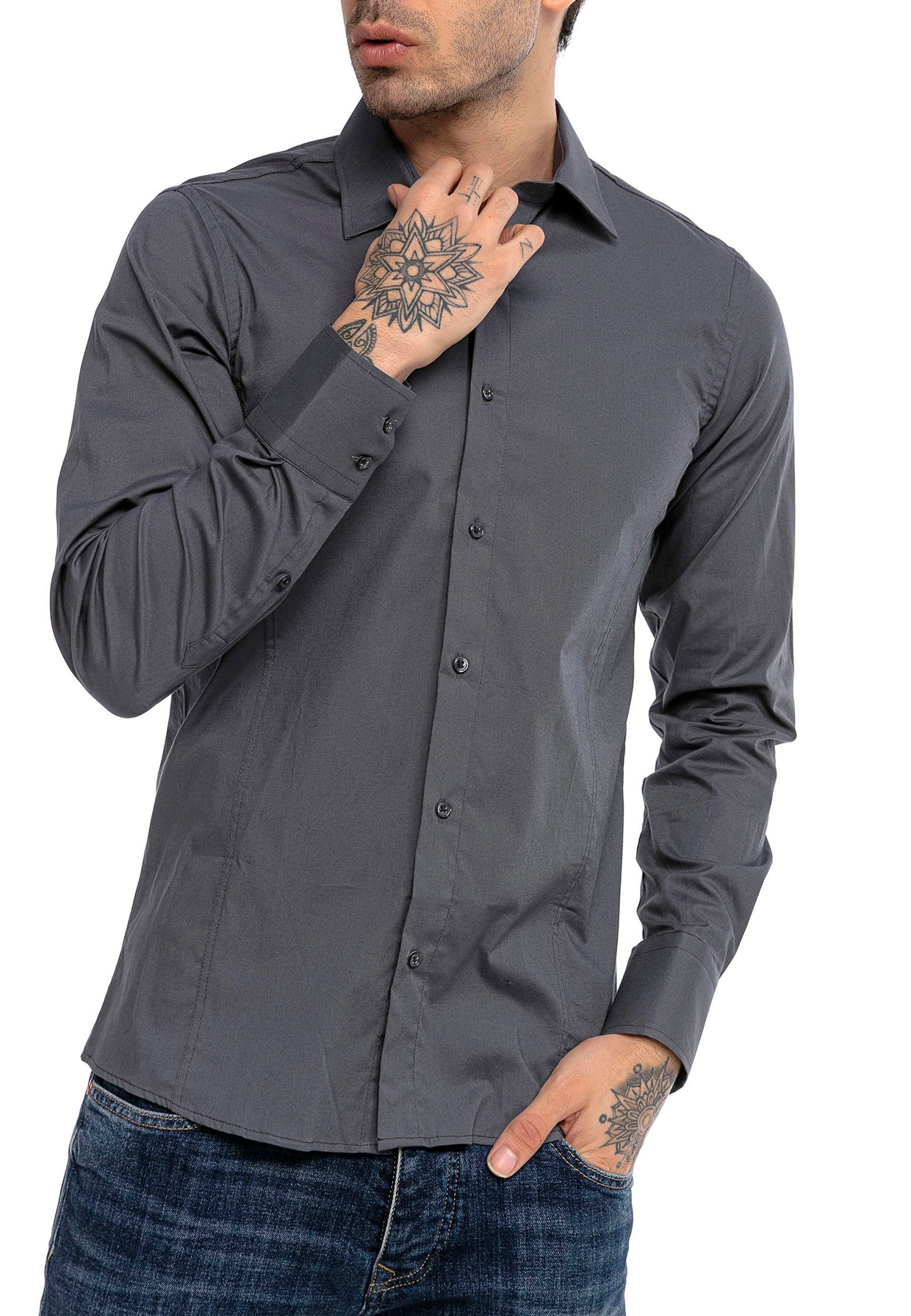 RedBridge Langarmhemd in Slim Fit – günstig online kaufen