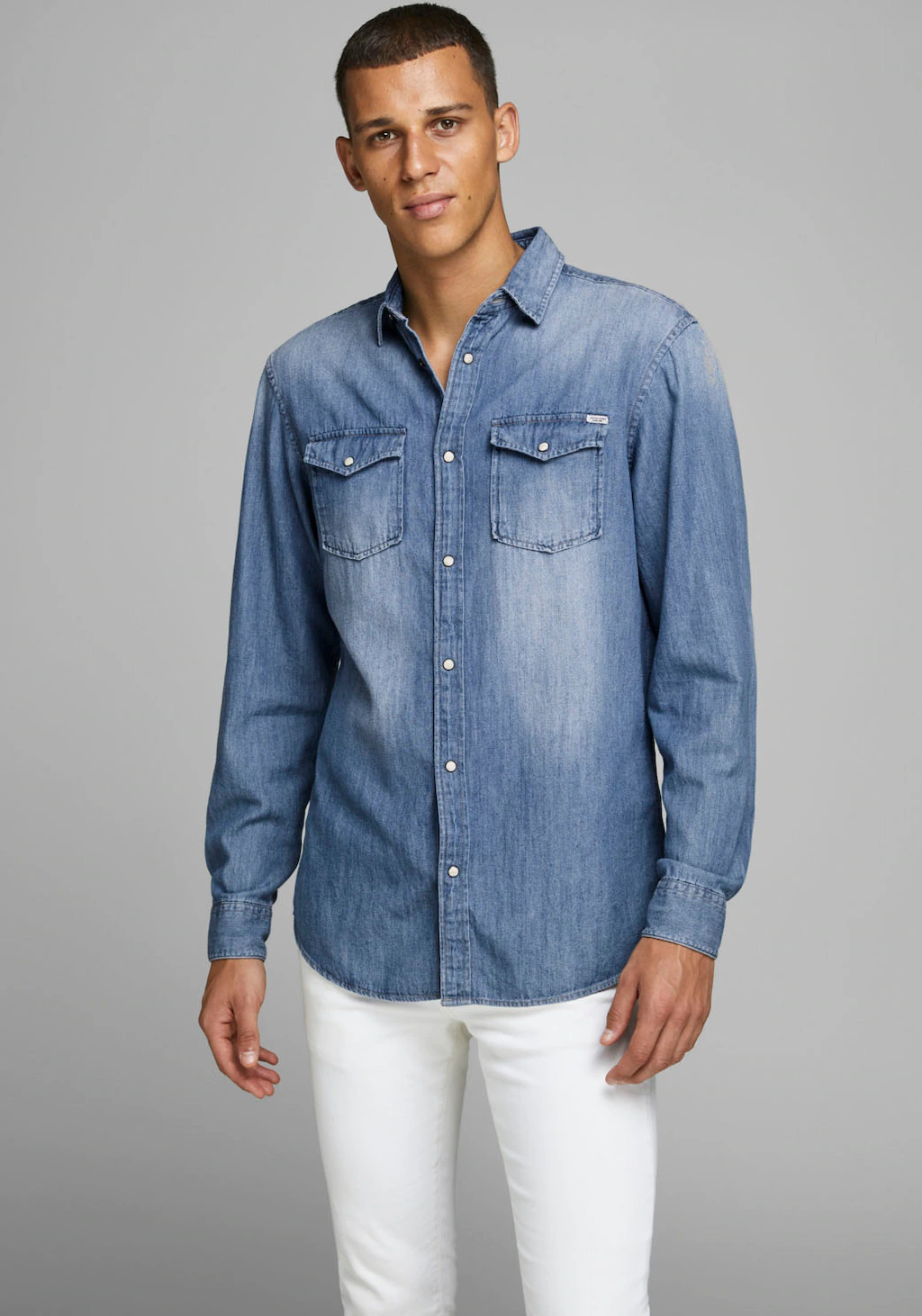 Jack & Jones Herren Jeanshemd JJESHERIDAN SHIRT L/S günstig online kaufen