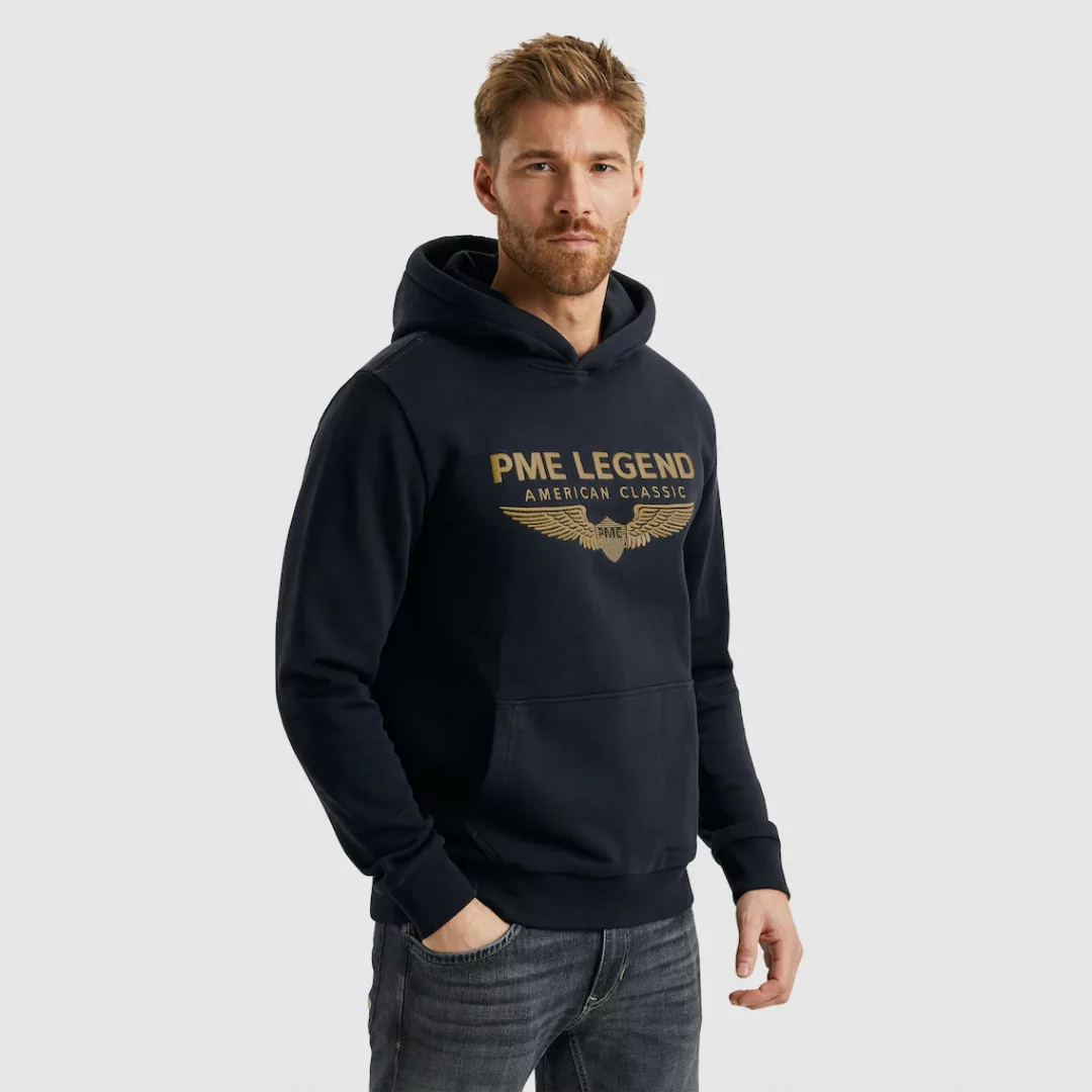 PME Legend Herren Kapuzenpullover Hoodie HOODED SOFT TERRY WITH LOGO - Regu günstig online kaufen