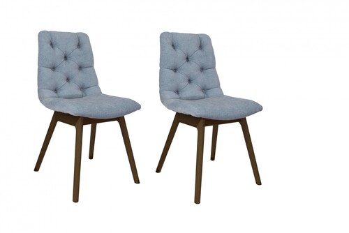 andas Esszimmerstuhl "Ramon", (Set), 2 St., Chenille, mit Massivholzbeinen, günstig online kaufen