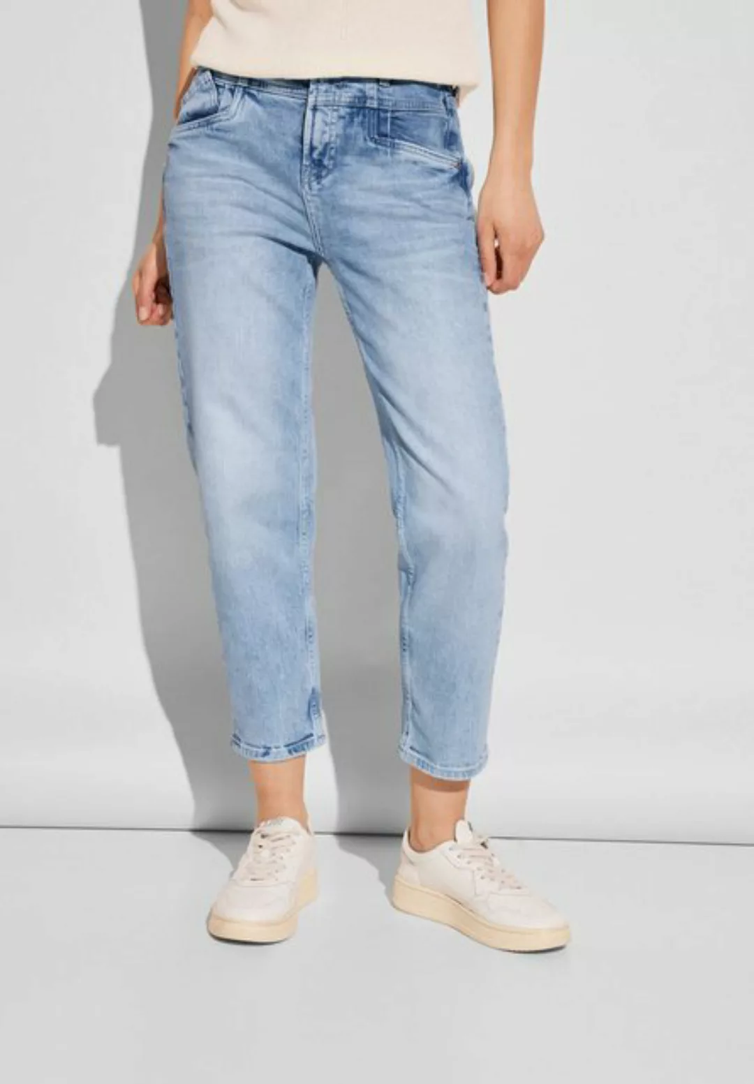 STREET ONE Regular-fit-Jeans in Bleach-Waschung günstig online kaufen