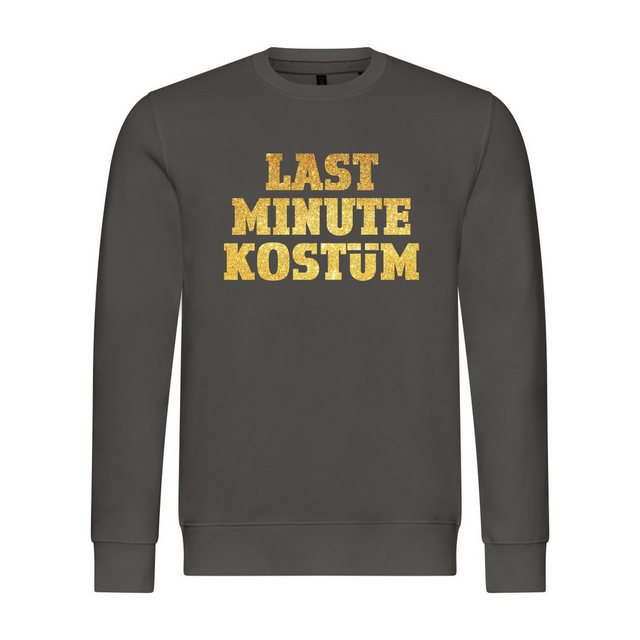 deinshirt Rundhalspullover Herren Sweatshirt LAST MINUTE KOSTÜM Mit Print M günstig online kaufen