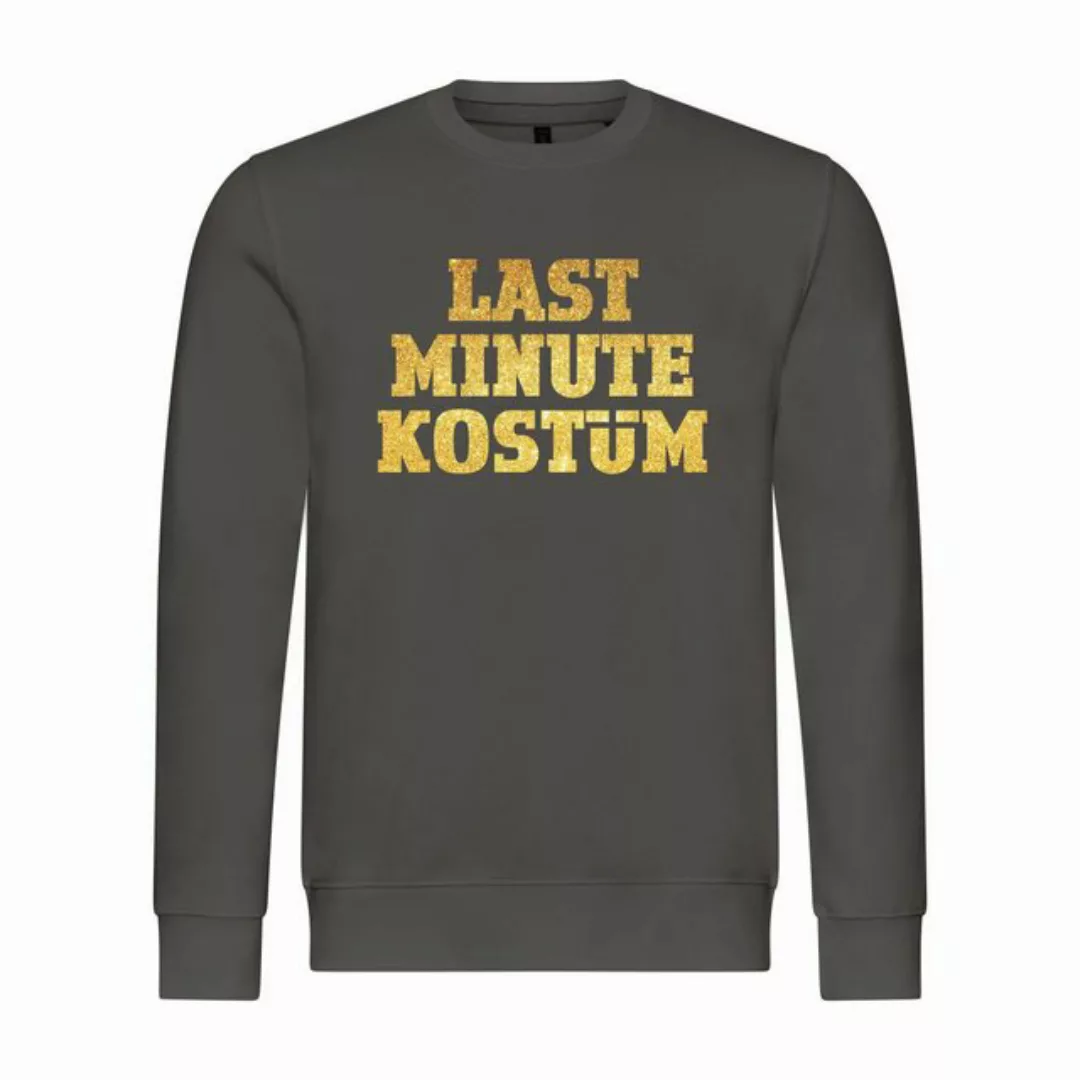 deinshirt Rundhalspullover Herren Sweatshirt LAST MINUTE KOSTÜM Mit Print M günstig online kaufen