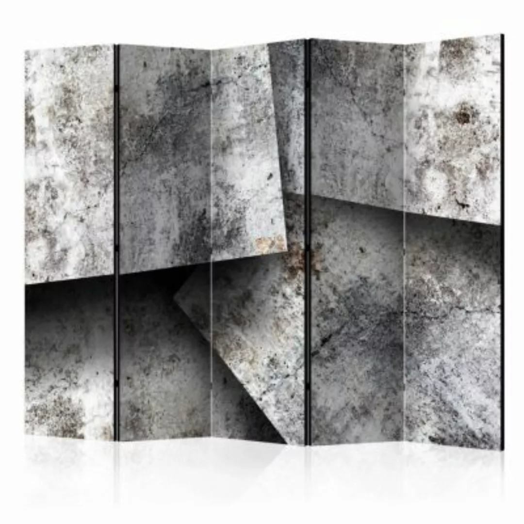 artgeist Paravent Concrete cards II [Room Dividers] grau/braun Gr. 225 x 17 günstig online kaufen