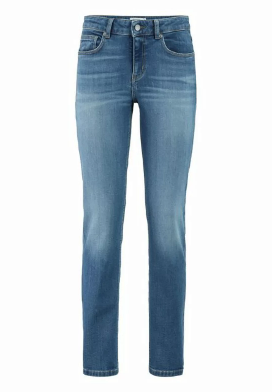 Hessnatur 5-Pocket-Jeans LEA Mid Rise Slim aus Bio-Denim (1-tlg) günstig online kaufen