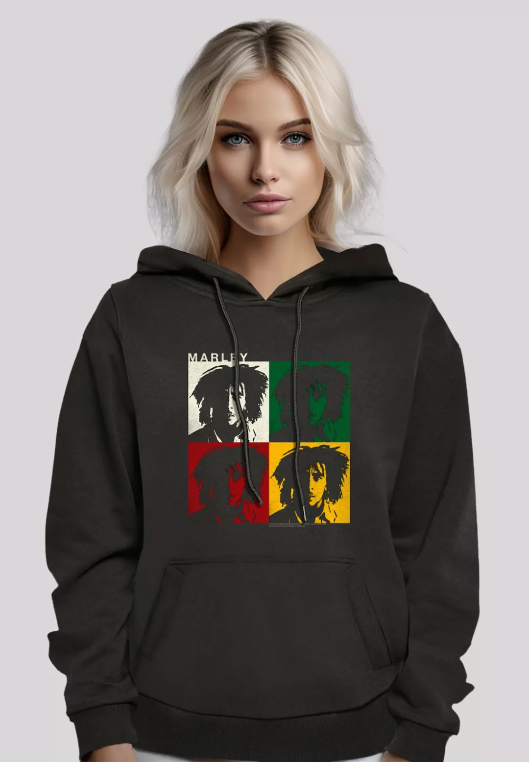 F4NT4STIC Kapuzenpullover "Bob Marley Reggae Music Colour Blocks", Premium günstig online kaufen