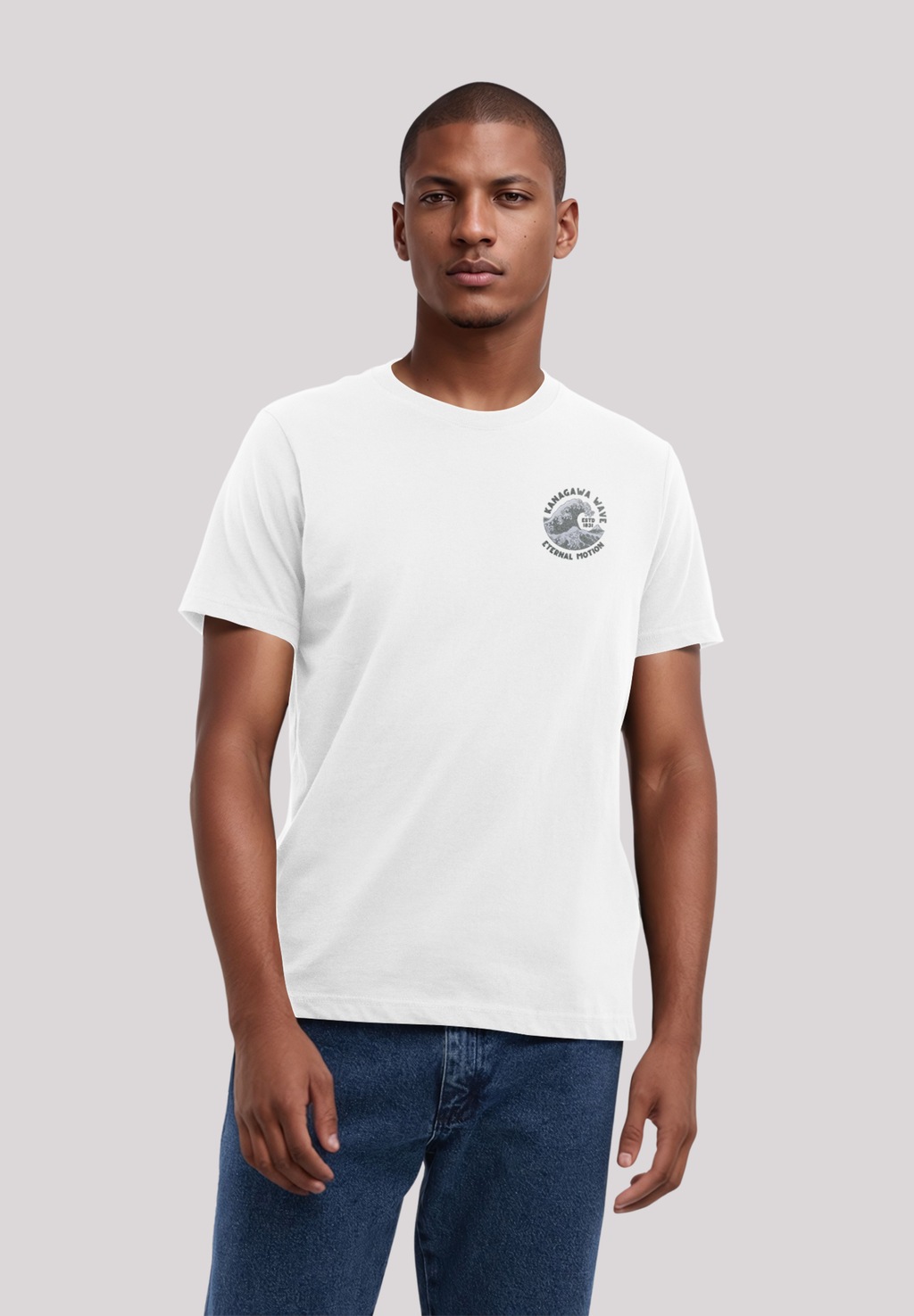 F4NT4STIC T-Shirt "Kanagawa Wave Stickerei", Premium Qualität günstig online kaufen