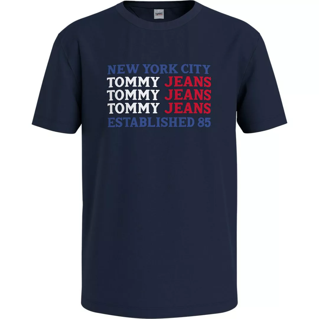 Tommy Jeans Text Flag Kurzärmeliges T-shirt 2XL Twilight Navy günstig online kaufen
