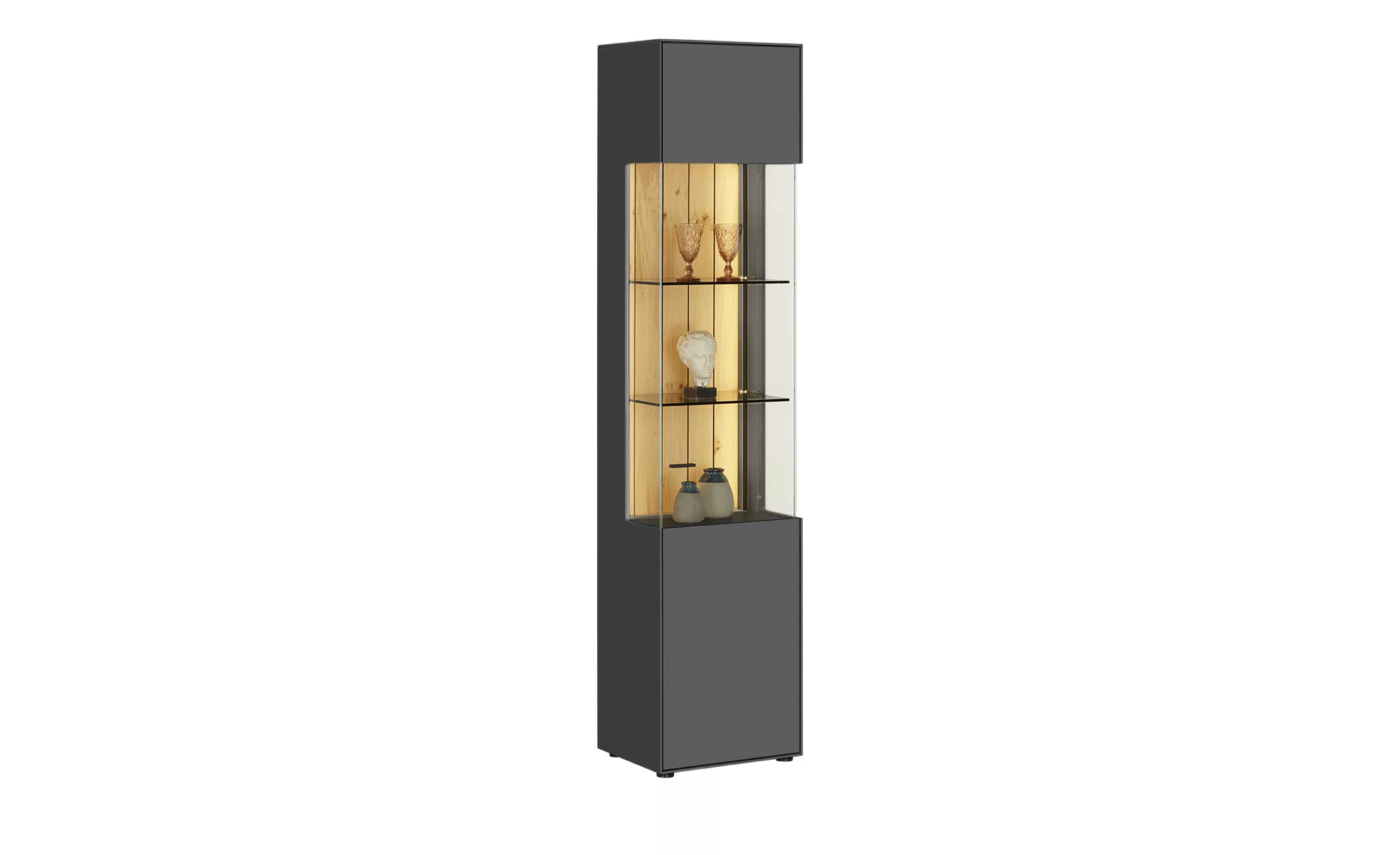 Jette Home Vitrine  Como ¦ grau ¦ Maße (cm): B: 47 H: 206 T: 38.0 Schränke günstig online kaufen