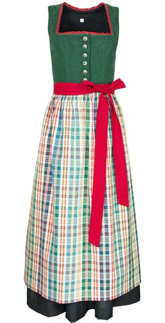 Trachtenland Dirndl Dirndl Amanda - Grün Schwarz 95cm Gr. 38 günstig online kaufen