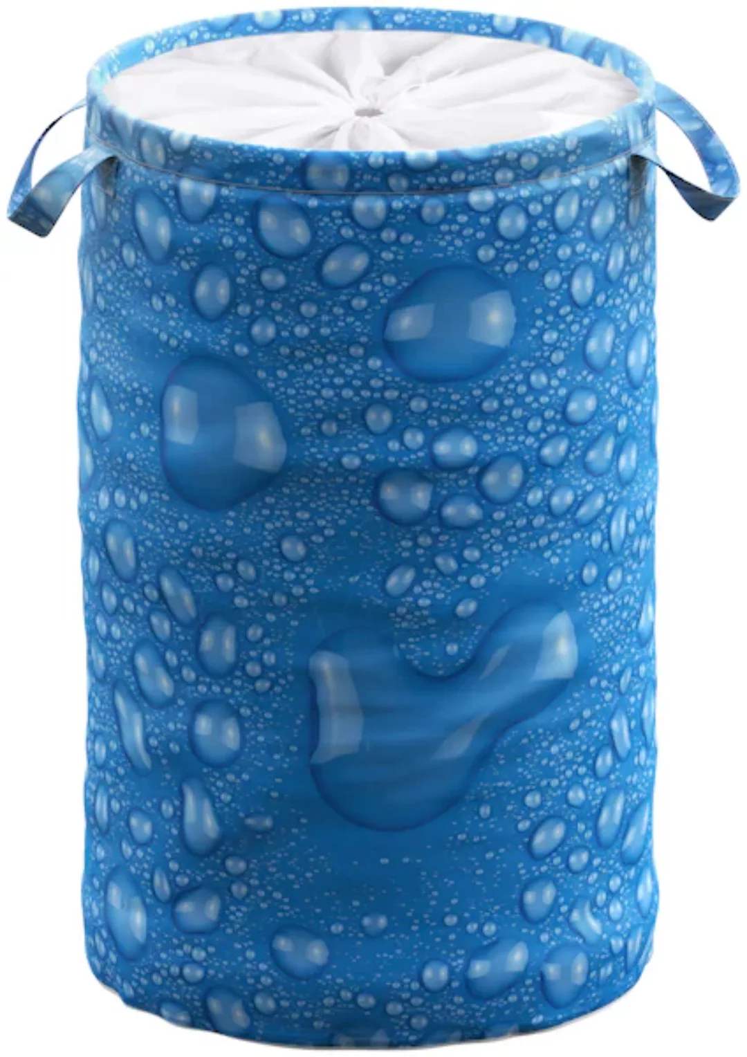 Sanilo Wäschekorb "Tautropfen Blau", 60 Liter, faltbar, mit Sichtschutz günstig online kaufen