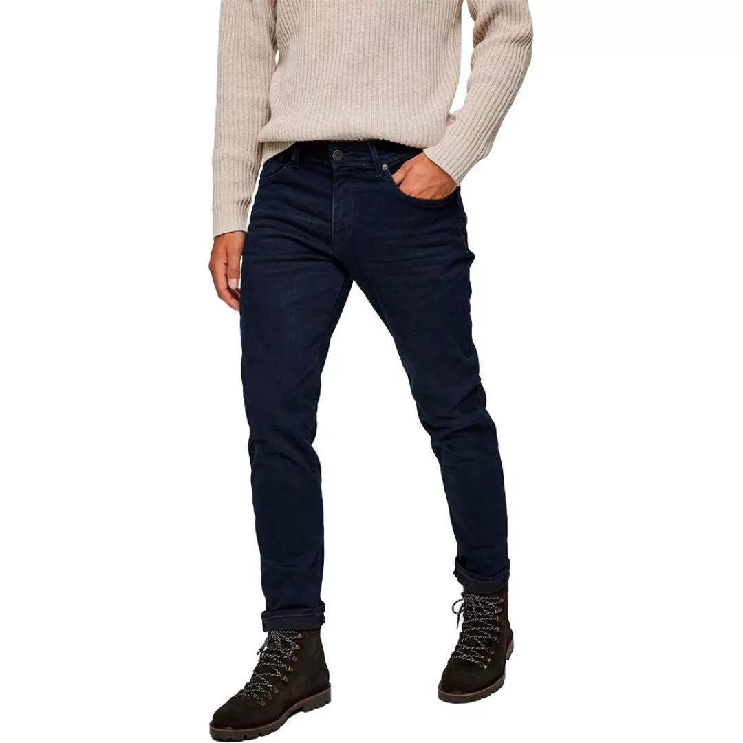 Selected Scott 6155 Straight Super Stretch Jeans 28 Blue Black Denim günstig online kaufen