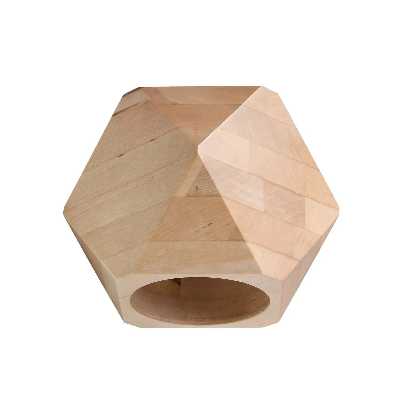 Envostar Peach Puff Wandlampe Polyeder Holz 1-flg. günstig online kaufen