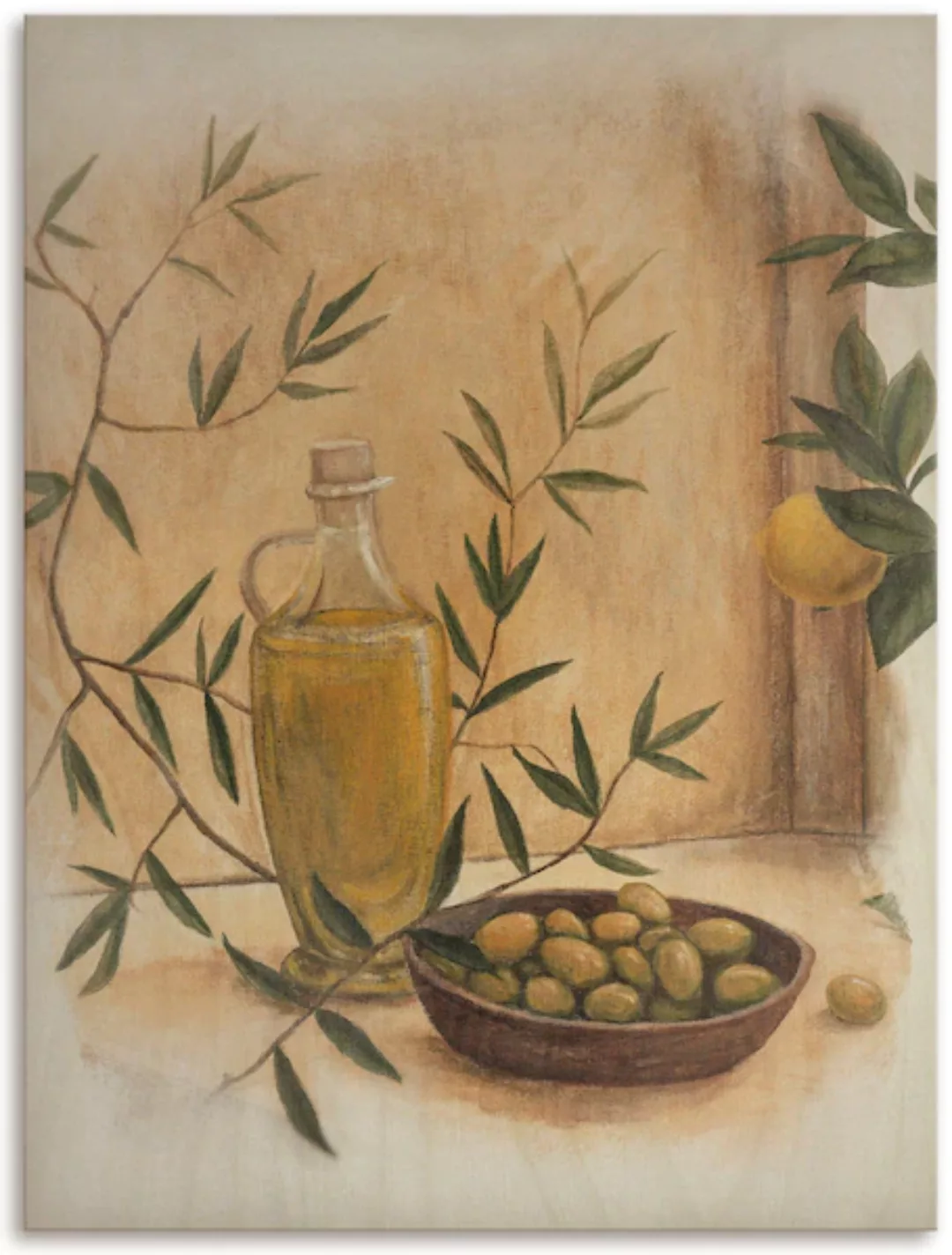 Artland Holzbild "Oliven und Zitronen", (1 St.) günstig online kaufen