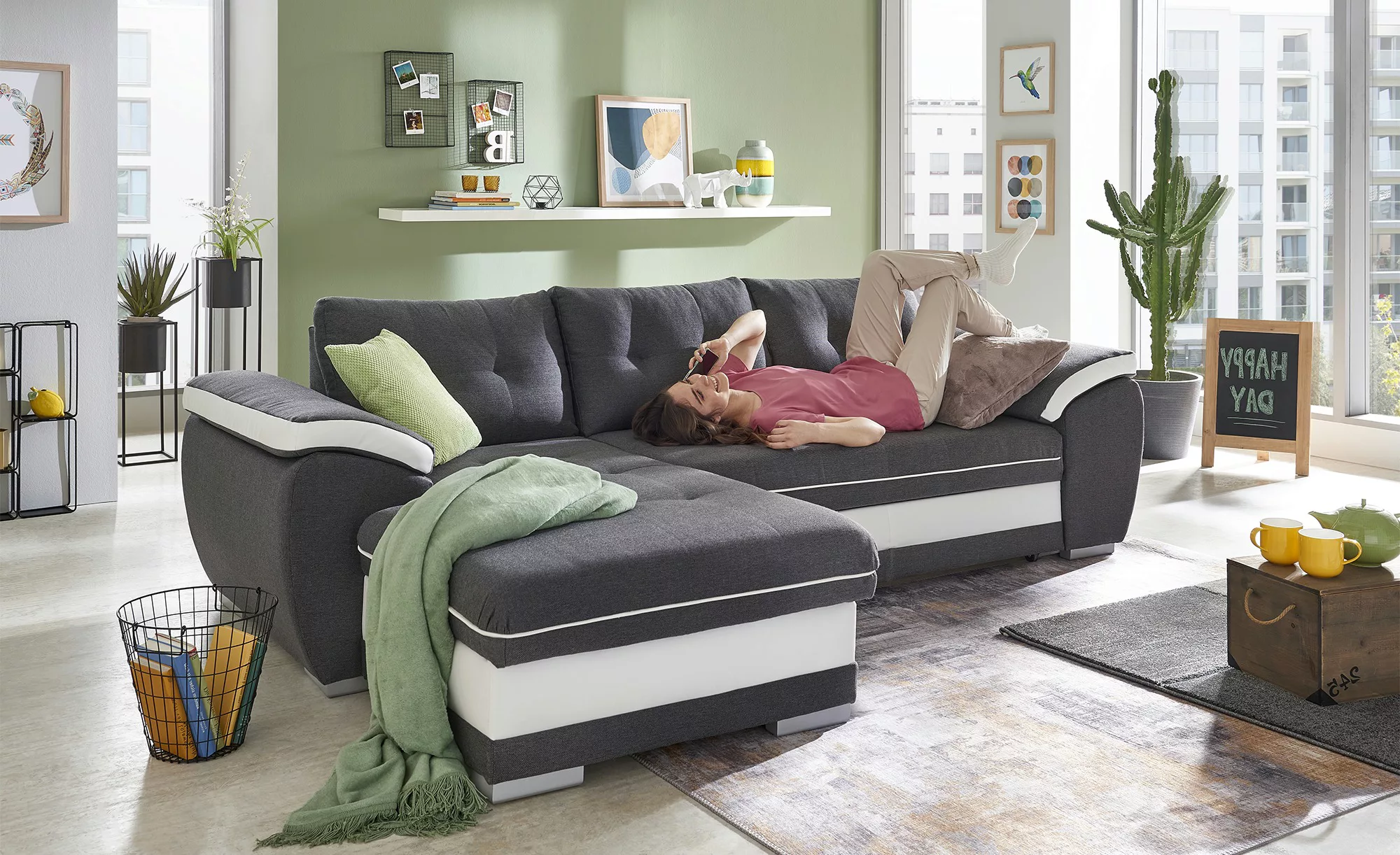 Ecksofa  Marc ¦ grau ¦ Maße (cm): B: 167 H: 85 T: 275.0 Polstermöbel > Sofa günstig online kaufen