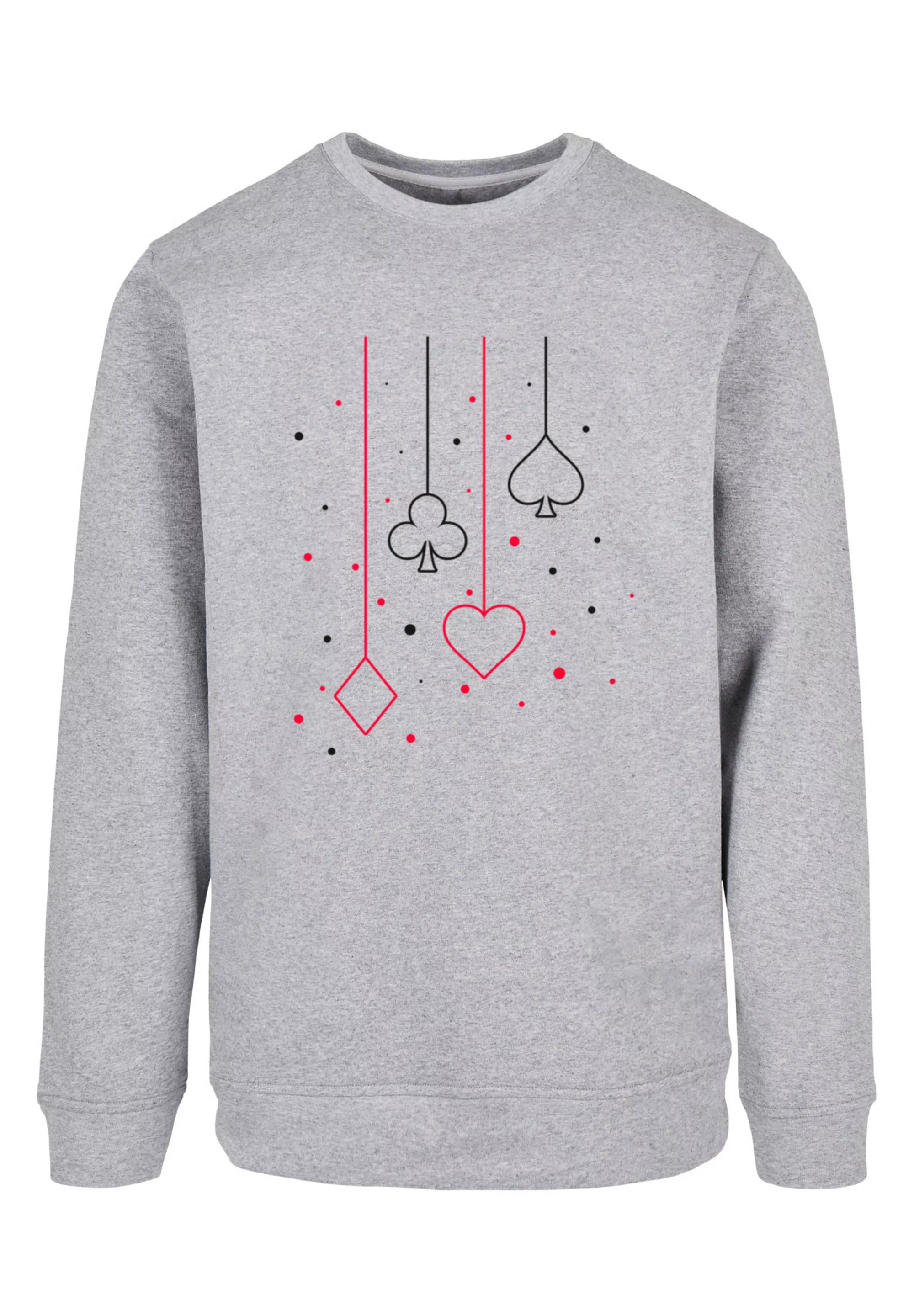 F4NT4STIC Kapuzenpullover Kreuz Pik Herz Karo Poker Kartenspiel Print günstig online kaufen