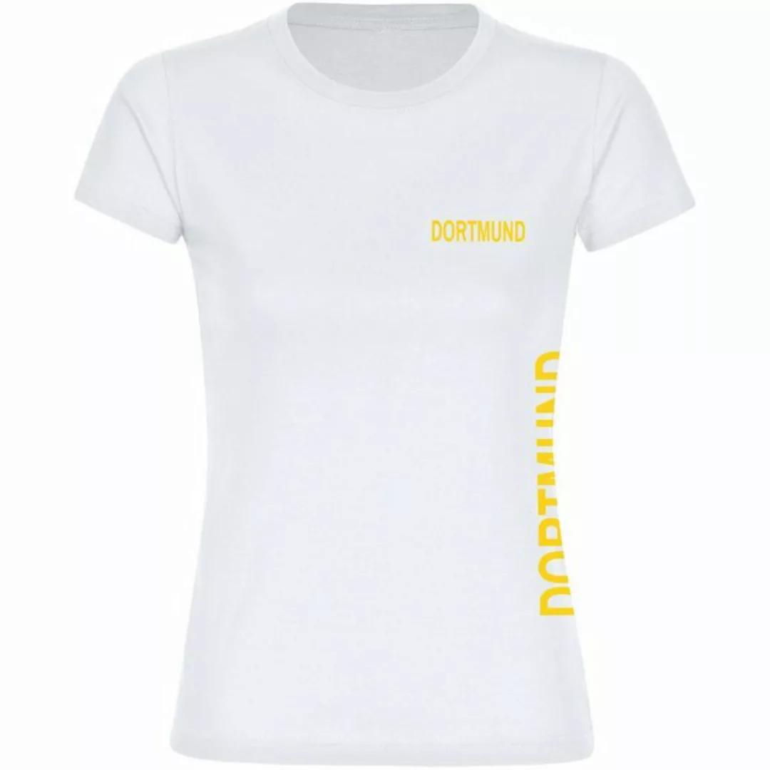 multifanshop T-Shirt Damen Dortmund - Brust & Seite - Frauen günstig online kaufen