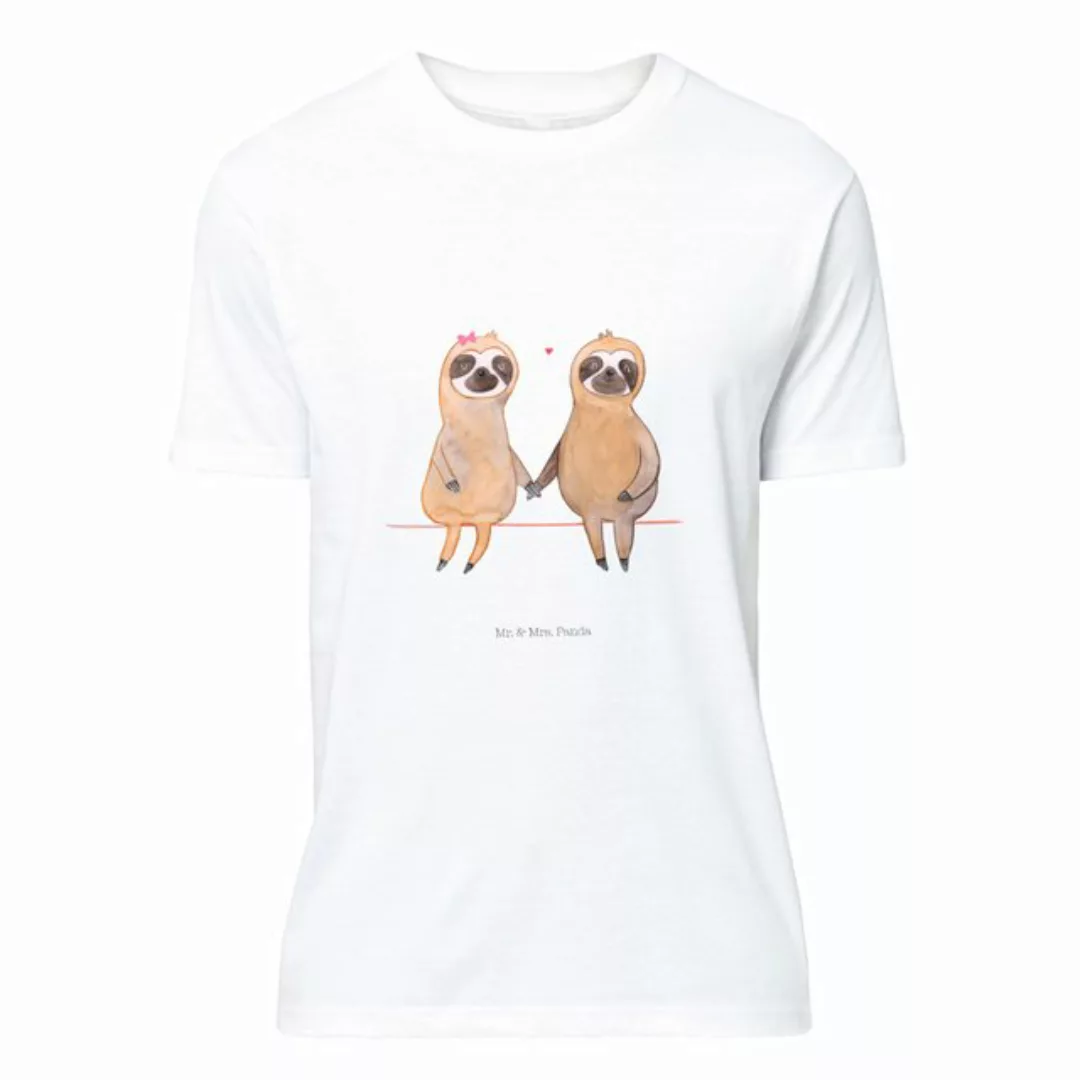 Mr. & Mrs. Panda T-Shirt Faultier Pärchen - Weiß - Geschenk, Faultier Deko, günstig online kaufen