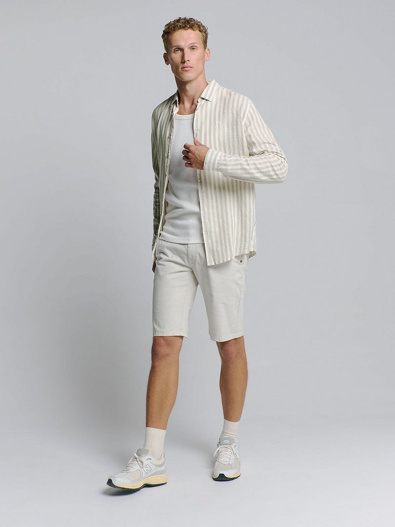 No Excess Hemd mit Streifen Beige - Größe 3XL günstig online kaufen