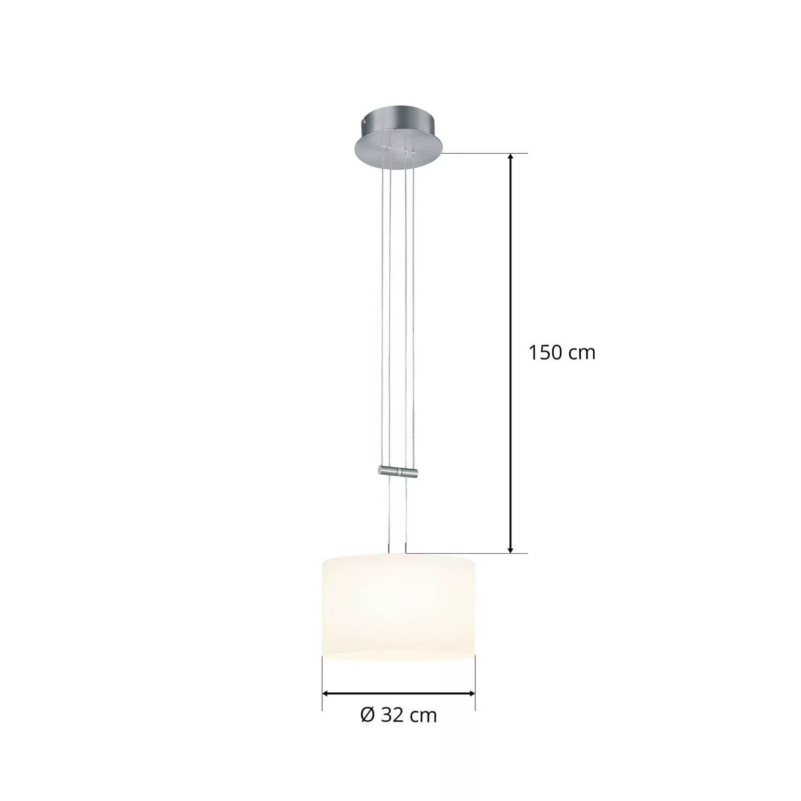 BANKAMP Grazia Hängelampe ZigBee 1fl 32cm nickel günstig online kaufen