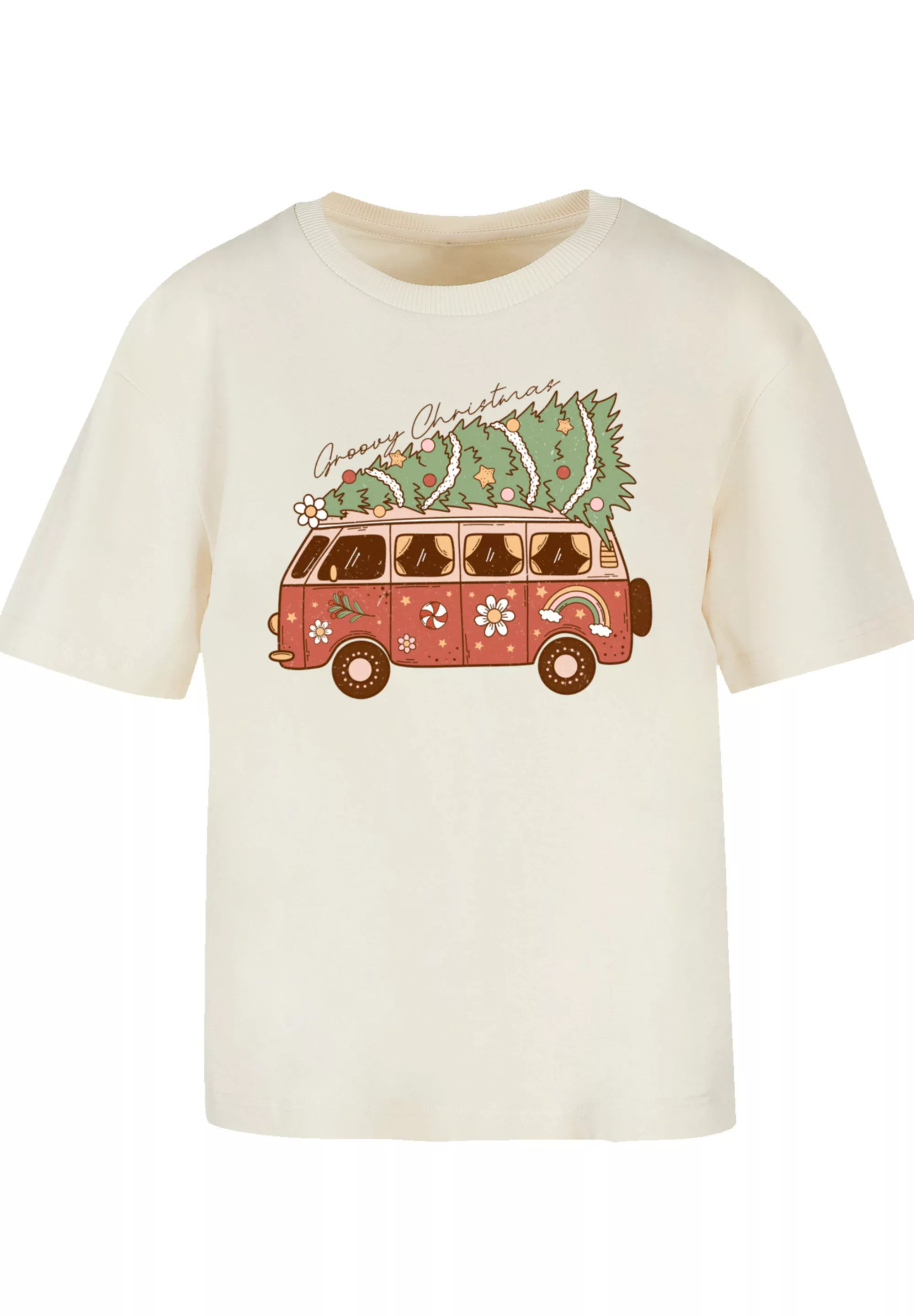 F4NT4STIC T-Shirt "Groovy Weihnachten Camper Van", Premium Qualität, Weihna günstig online kaufen