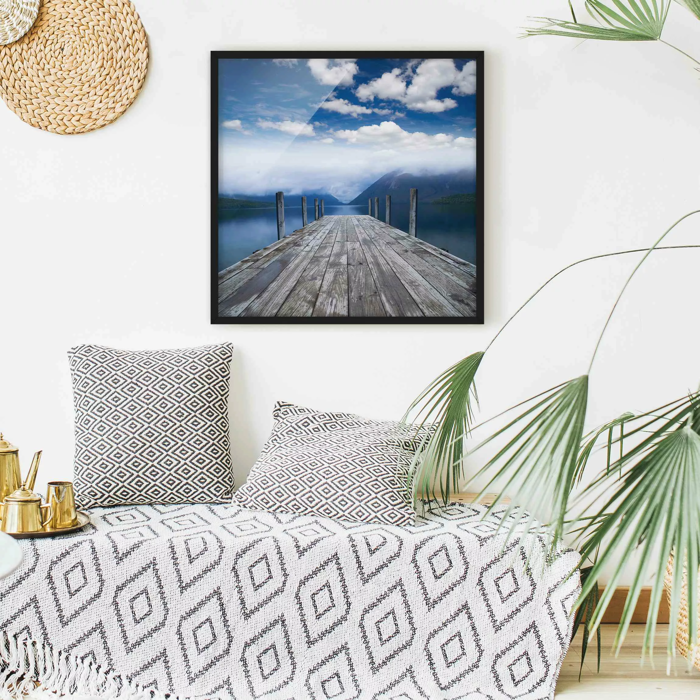 Bild mit Rahmen Natur & Landschaft - Quadrat Nelson Lakes National Park günstig online kaufen