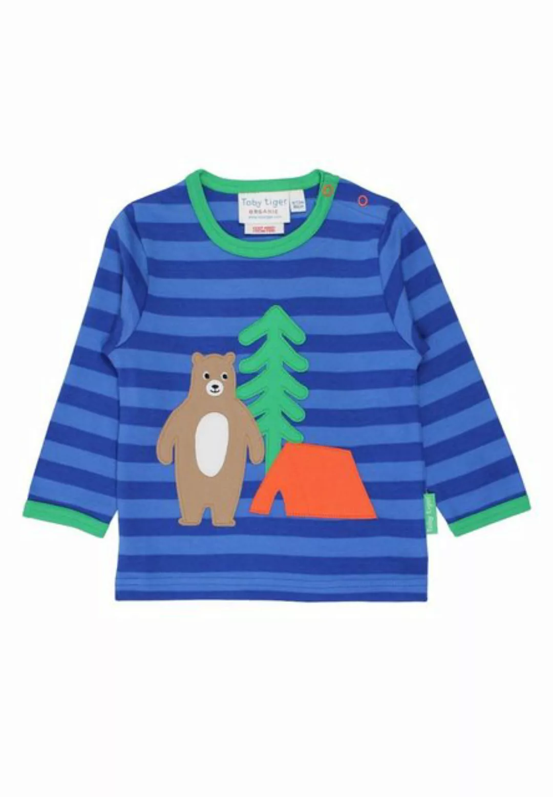 Toby Tiger Langarmshirt Langarmshirt mit Camping Bär Applikation günstig online kaufen