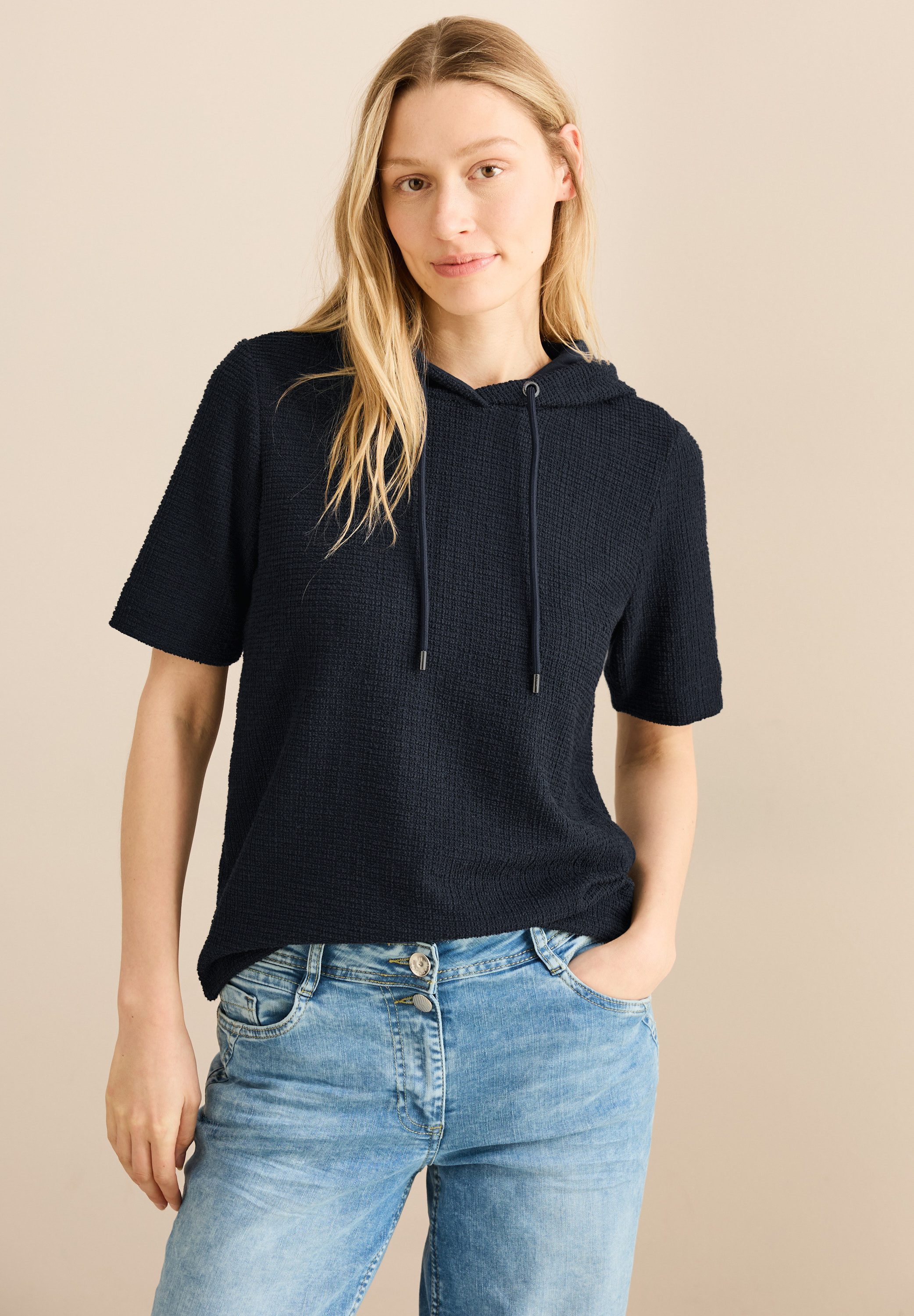 CECIL Kapuzenshirt aus softem Materialmix günstig online kaufen