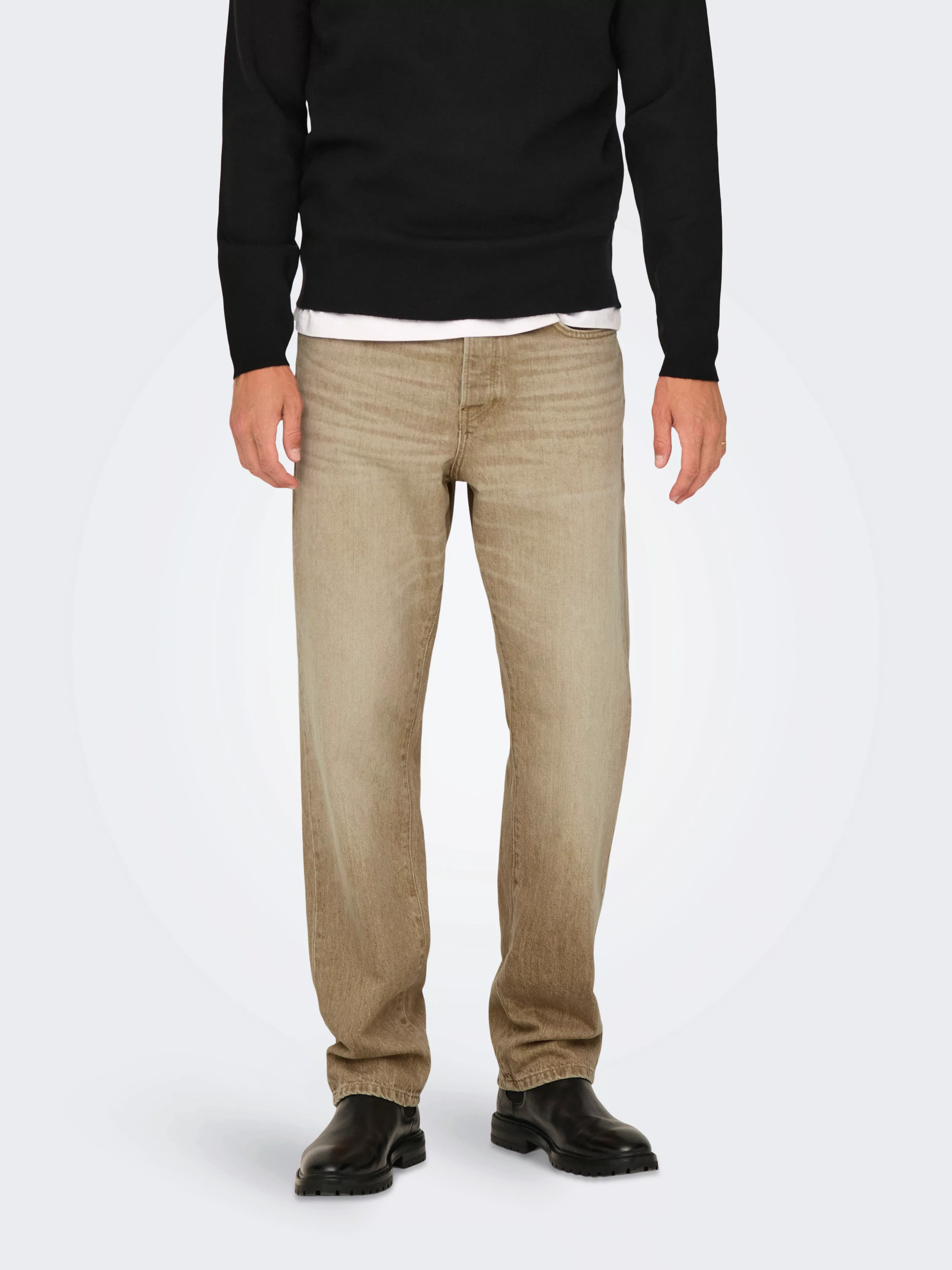 ONLY & SONS Regular-fit-Jeans "ONSEDGE STRAIGHT BROMO 0017 DOT DNM NOOS" günstig online kaufen